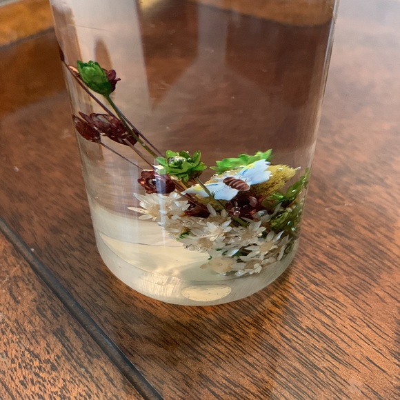 Vintage Daisyglas Company Real Flowers Antique Lucite Paperweight HandCrafted - Picture 5 of 6